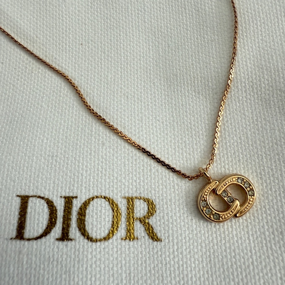 Dior Cd Rhinestone Necklace - Picture 6 of 8